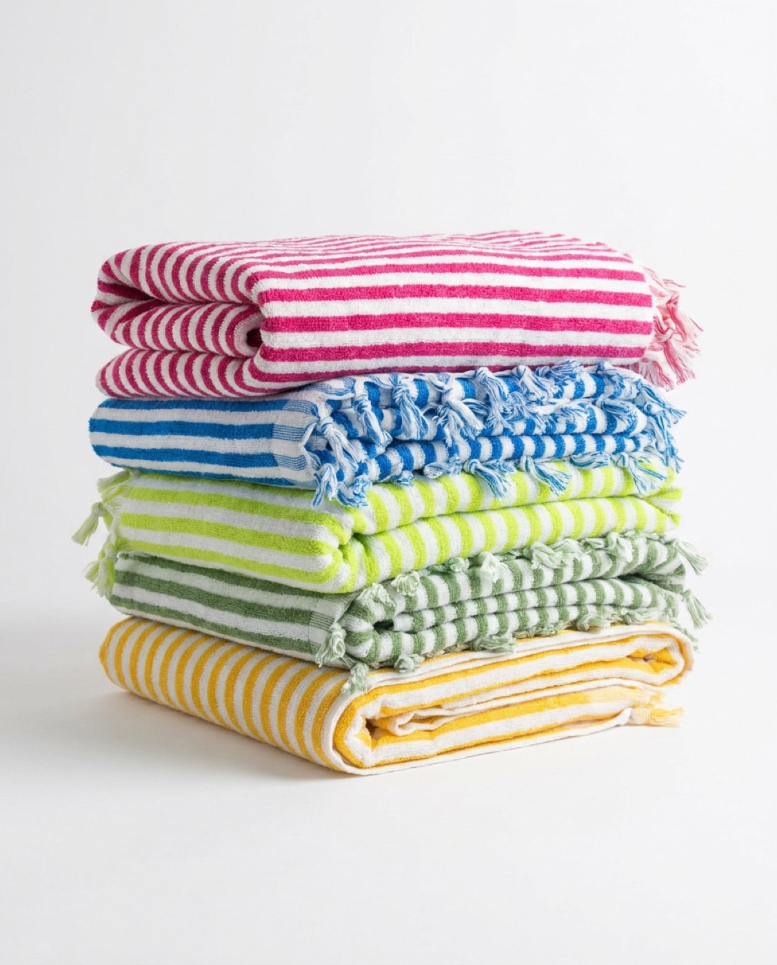 Striped Fringe Beach Towel