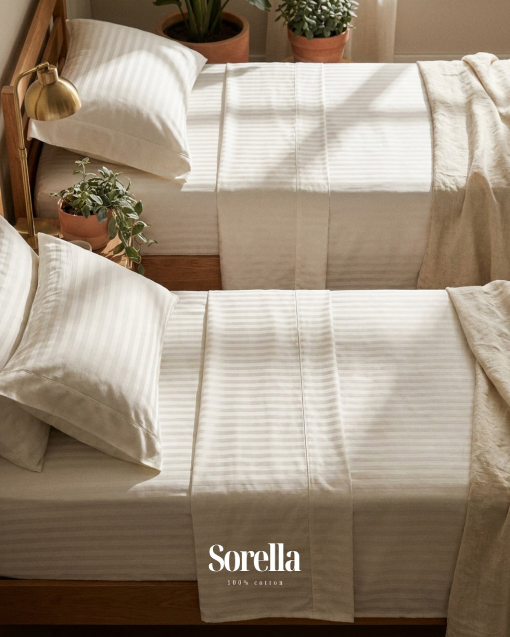 Striped Fitted Sheet Set